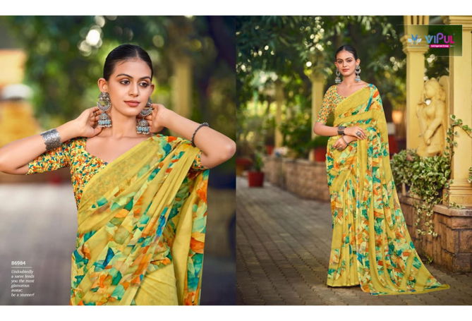 Uditi By Vipul Printed Daily Wear Saree Wholesale Shop In Surat